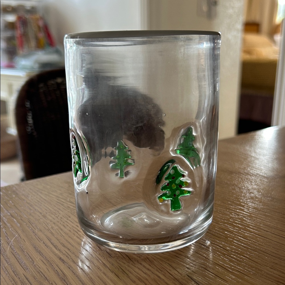 Anthropologie Christmas icon juice glass